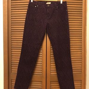 Sanctuary purple denim jeans diamond Aztec print 30